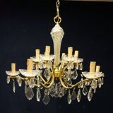 Crystal bronze chandelier.