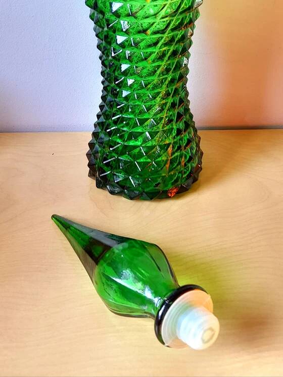 Italian Carafe Empoli green 1970