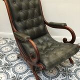 Pair of chesterfield style armchairs