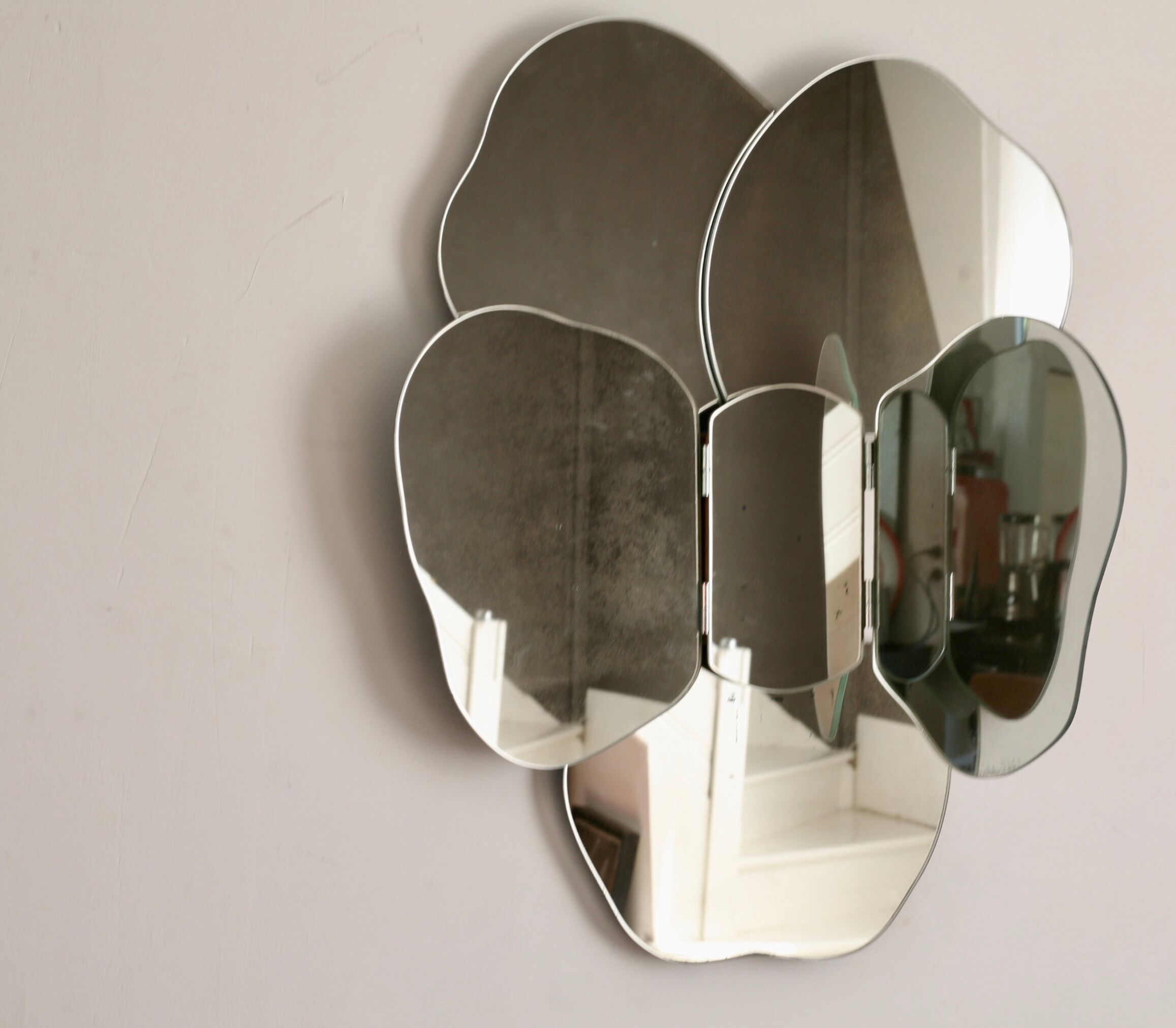 Removable wall mirror, circa 1970 68x76cm