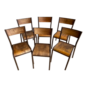 Lot de 6 chaises d'école