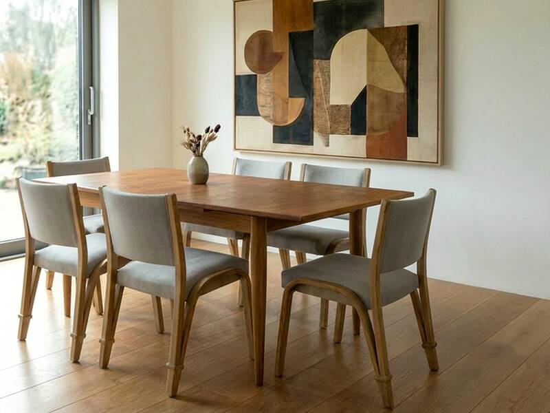 Ensemble de 6 chaises Steiner Bow wood vintage 1950