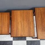Teak nesting table set by Toften Denmark 1970s