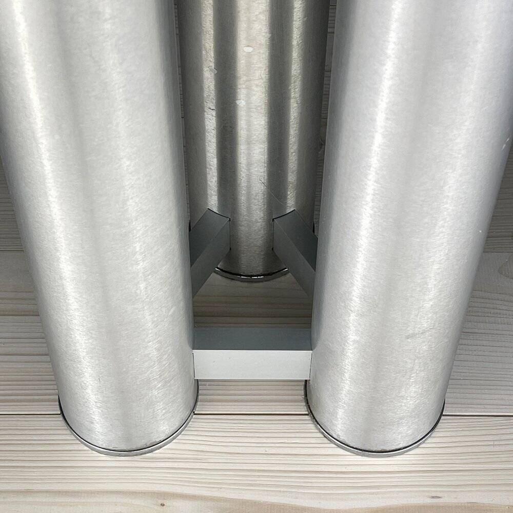 Brushed aluminium floor lamp, Italy, 1970s