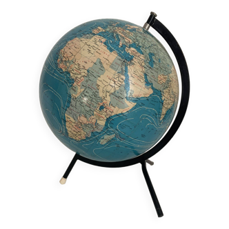 Vintage 1976 Taride tripod terrestrial globe - 27 cm