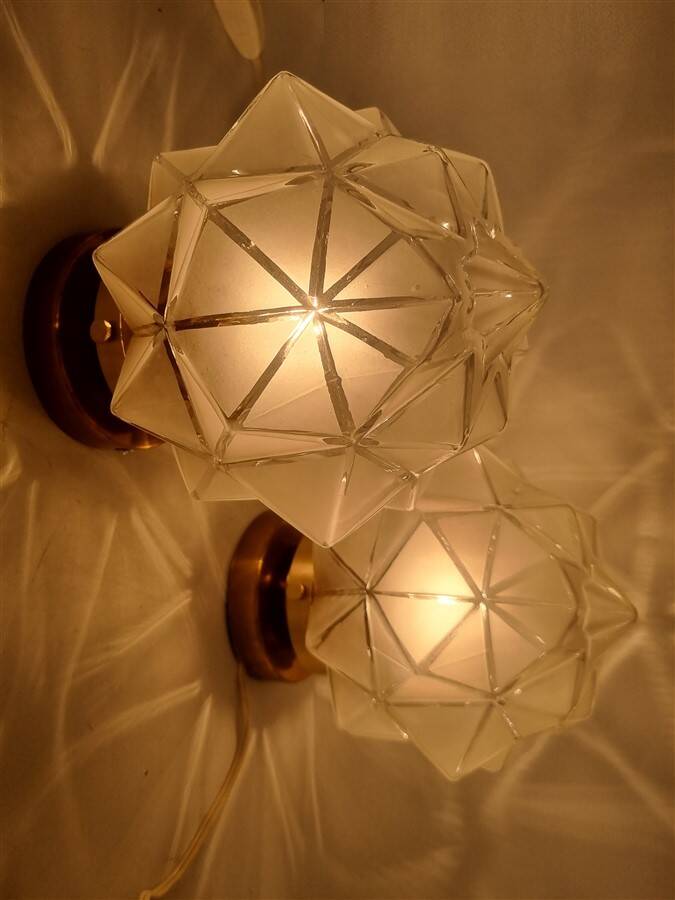 Pair of star wall lights