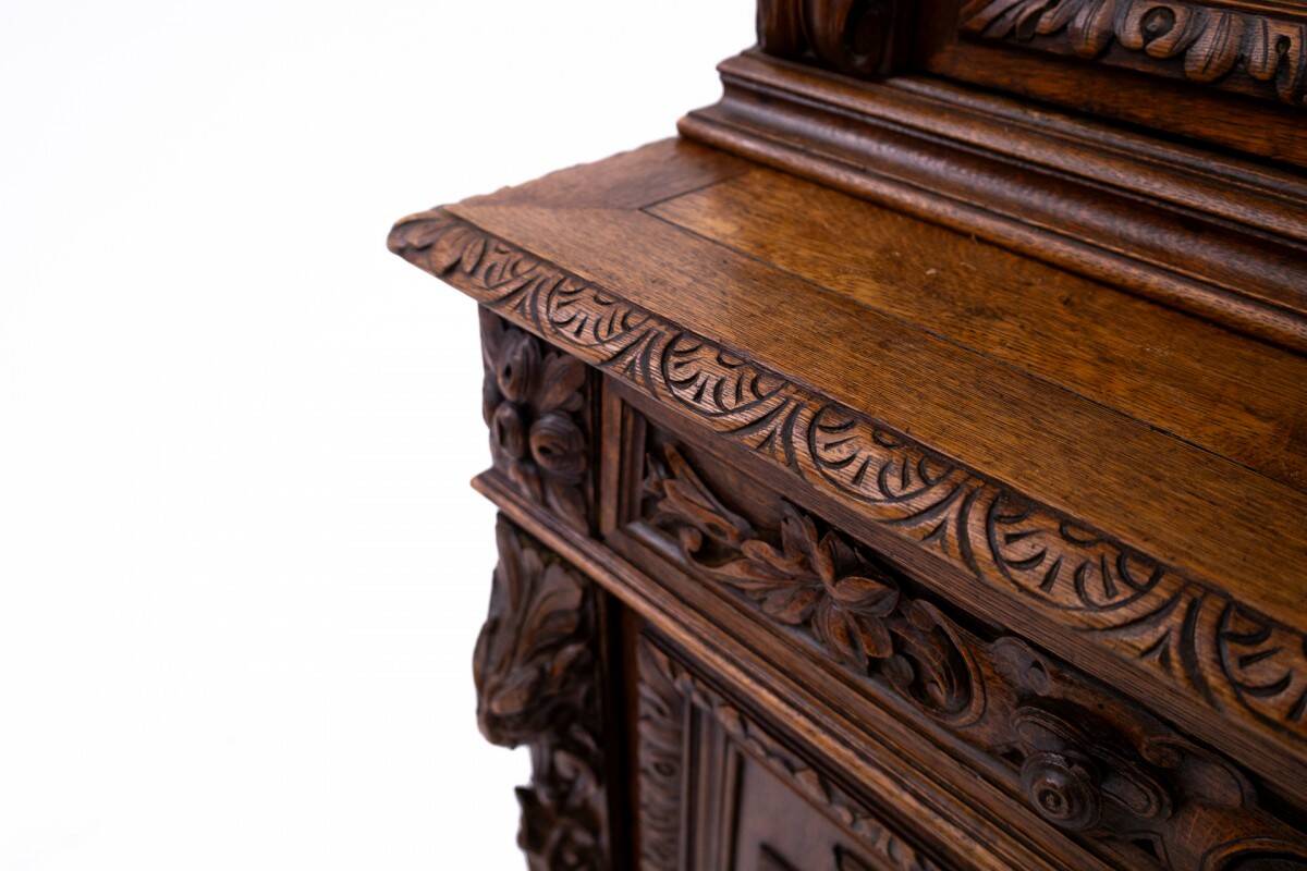 Carved library/sideboard, France, circa 1880.