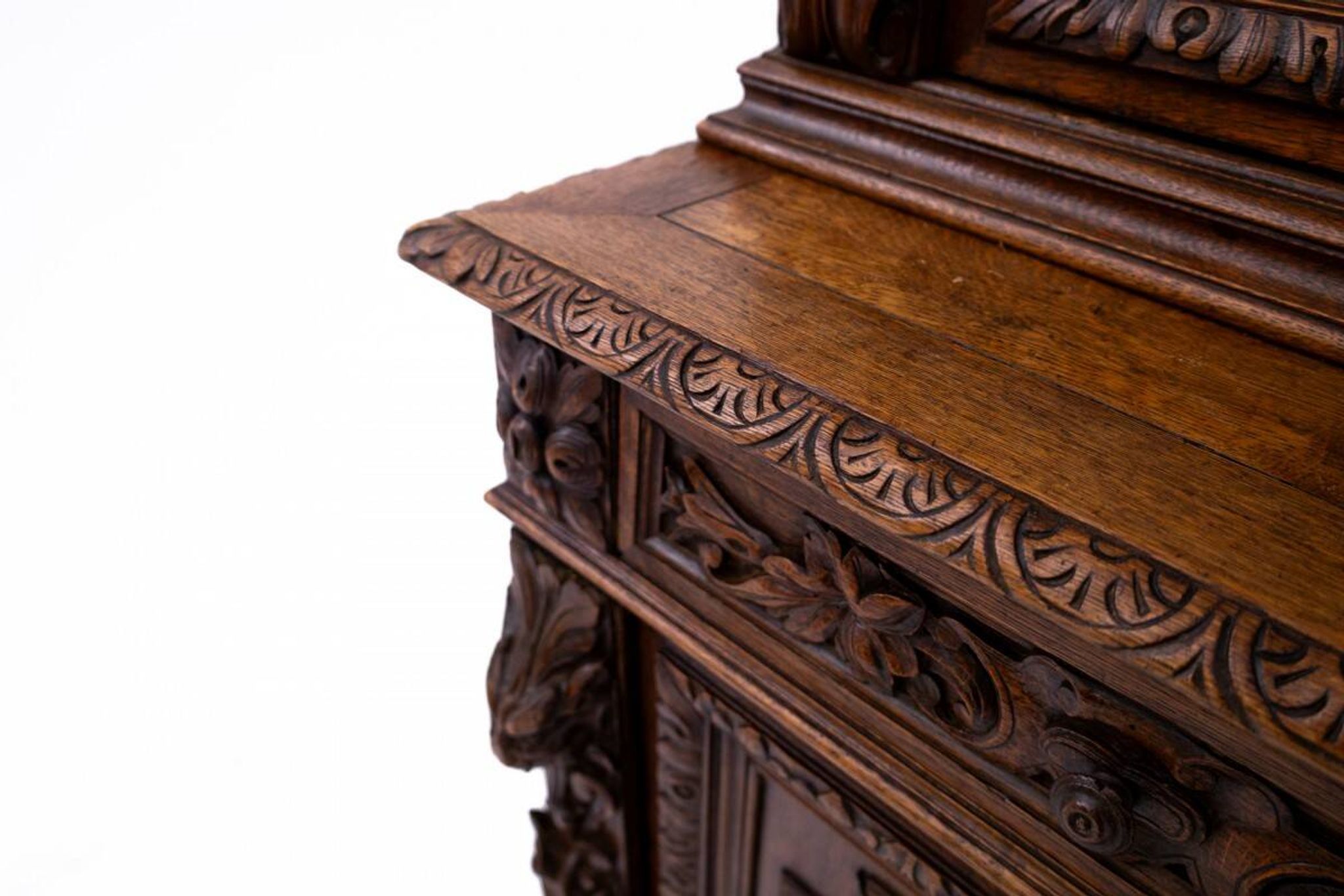 Carved library/sideboard, France, circa 1880.