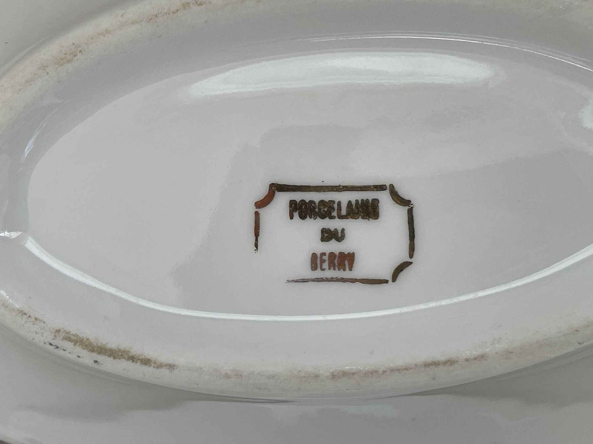 Pair of vintage marine-themed dishes in Berry porcelain.