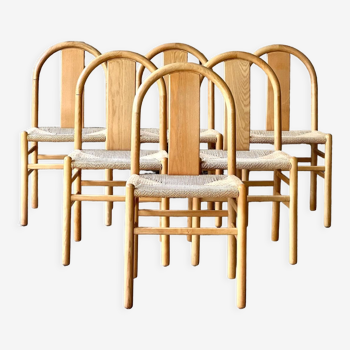 'Thalia' chairs by annig sarian for tisettanta, italy 1980s, set of 6