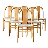 'Thalia' chairs by annig sarian for tisettanta, italy 1980s, set of 6