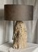 Lampe brutalise en pierre vintage 1970 art brut