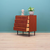 Teak chest of drawers, Danish design, 1970s, made in Denmark