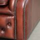 Brown cow leather Chesterfield armchair in a unique design