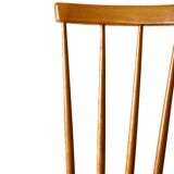 Pair of Scandinavian 1950s/60s beech and teak chairs Pinstol type