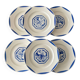 Set of 6 flat plates KG Lunéville Fructidor model – earthenware frui