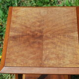 Saddle art deco walnut