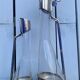 Huilier et vinaigrier acier inoxydable design industriel italien Achille Castiglioni, Alessi, 1984