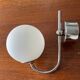 Chrome metal wall light and opaline ball