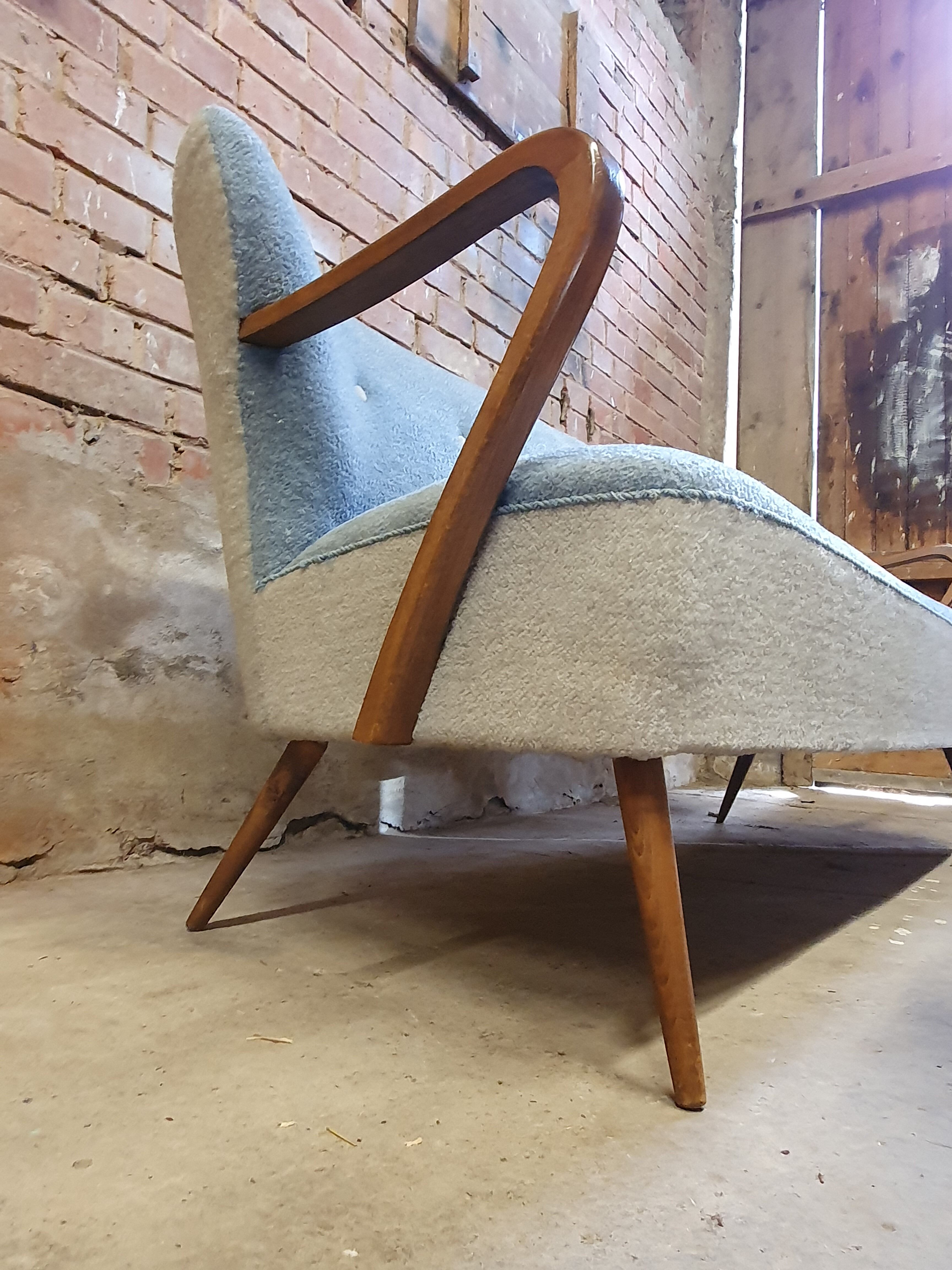 Cocktail set pair of armchair and its sofa 1960