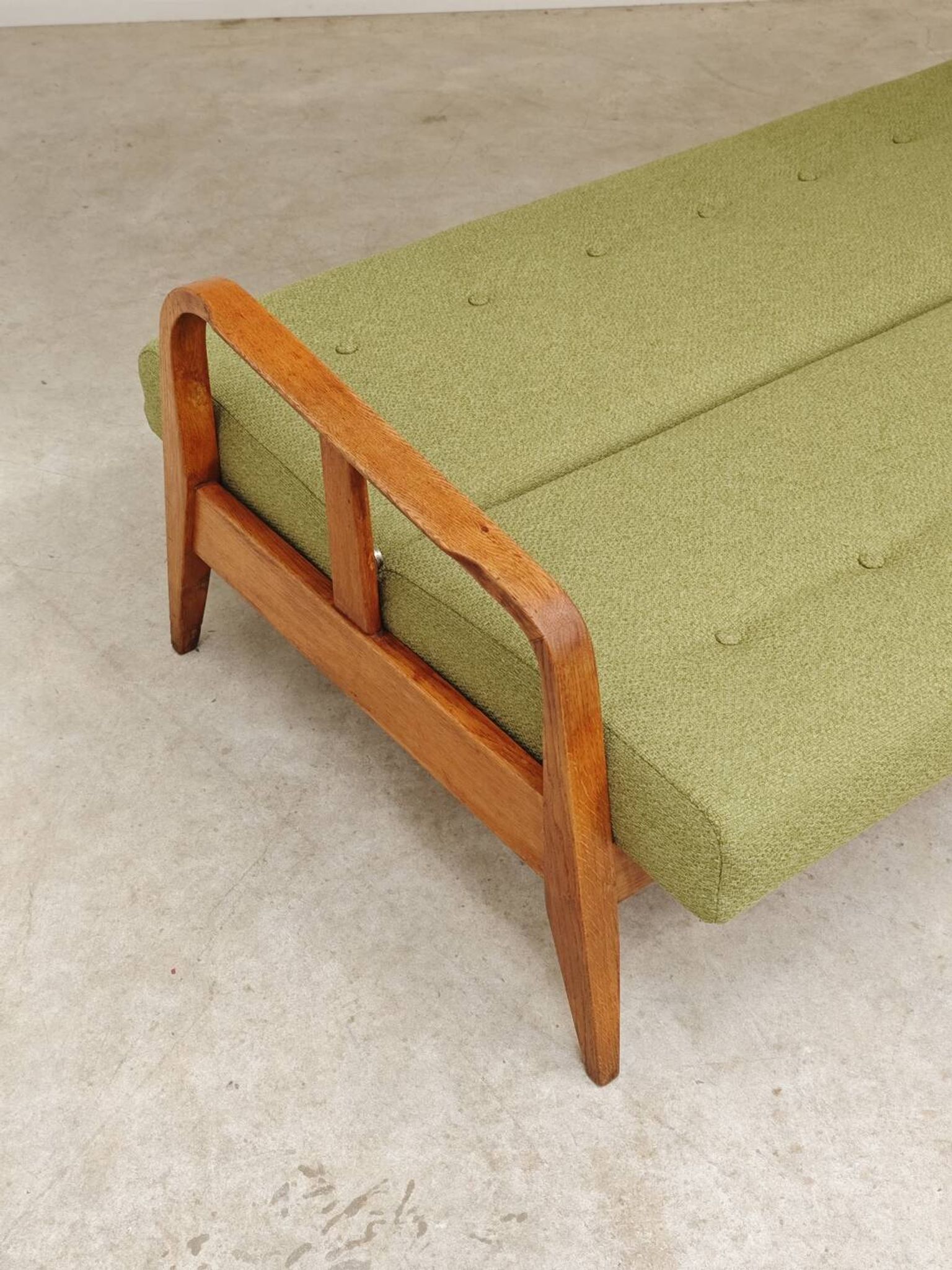 Green Banquette Daybed from Czechoslovakia 1960