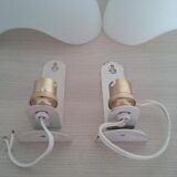 Duo of vintage opaline wall light