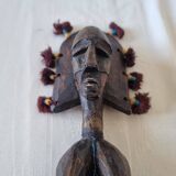 Scepter decorated with a female figure in wood and brass