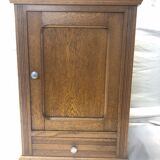 Vintage oak pharmacy shelf