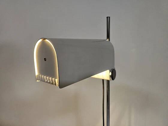 Lampadaire en métal blanc par Braun Feldweg pour Doria Leuchten, années 60