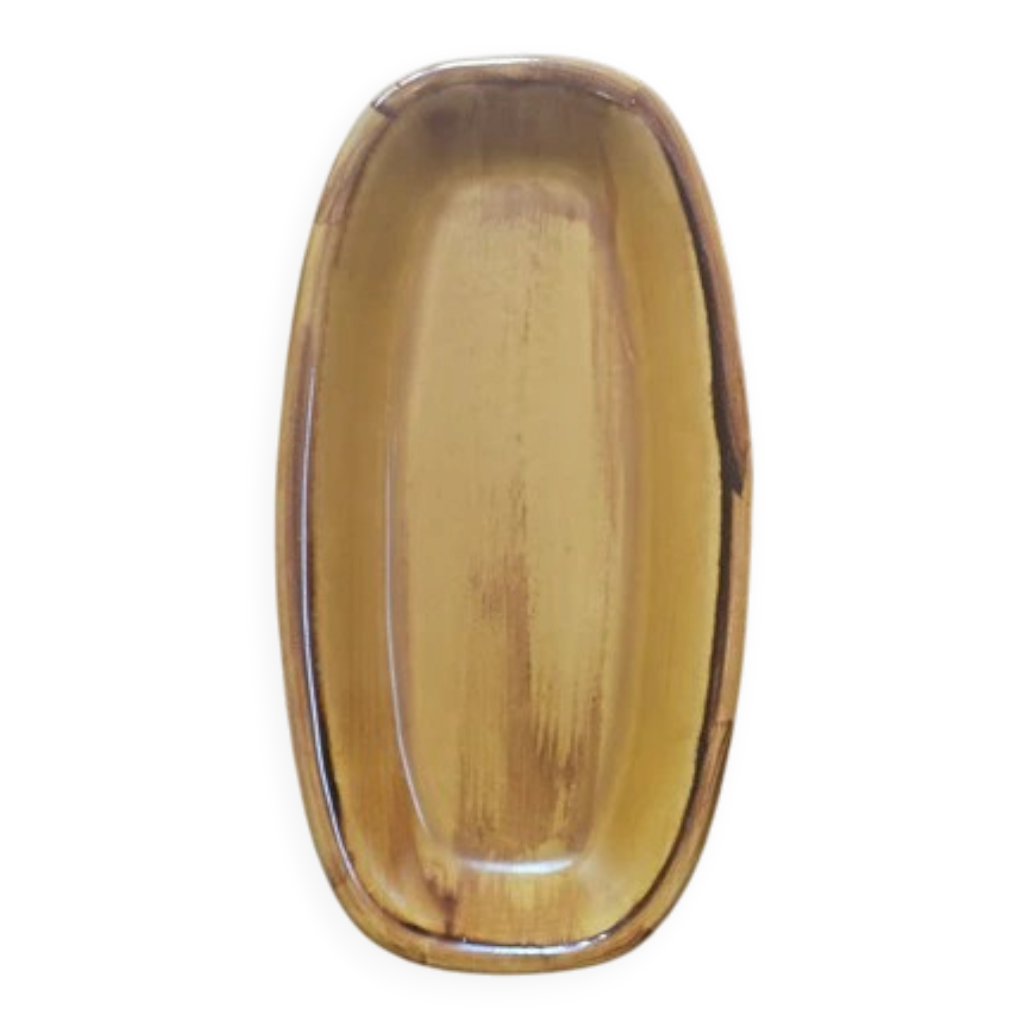 Vintage Saint-Clément glazed earthenware oval serving dish