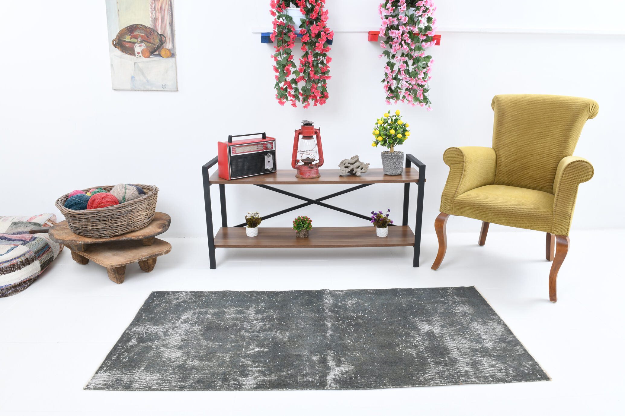 Turkish runner rug 74x170cm