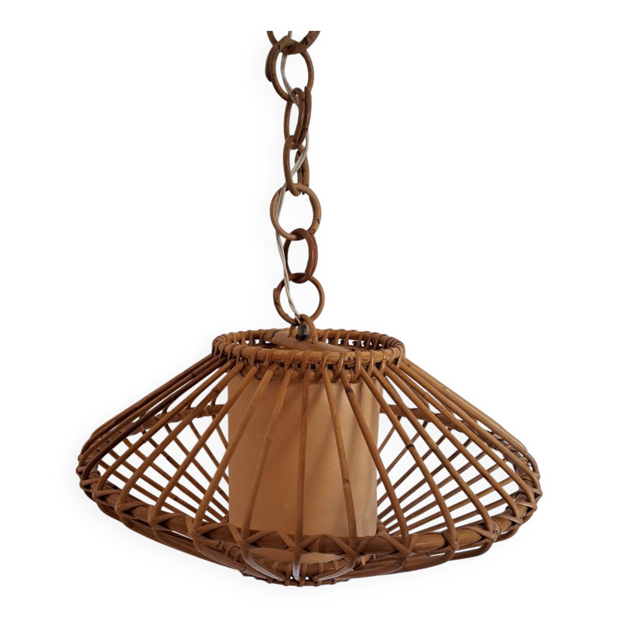 Vintage bamboo pendant light