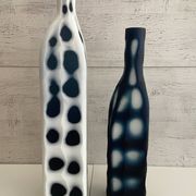 Contemporary Duo of Vases Bottles Soliflores KARE Design Glass Ceramic