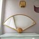 Vintage golden wooden mirror, '80s, Hollywood Regency