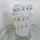 White slip ceramic vase, Italy, 1980s