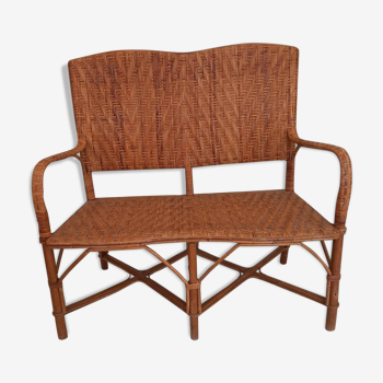 Rattan bench