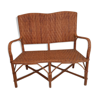 Rattan bench