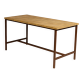Table de cuisine industrielle vintage du bloc de l'Est, années 1950, Tchécoslovaquie