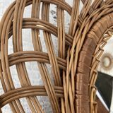 Vintage wicker mirror