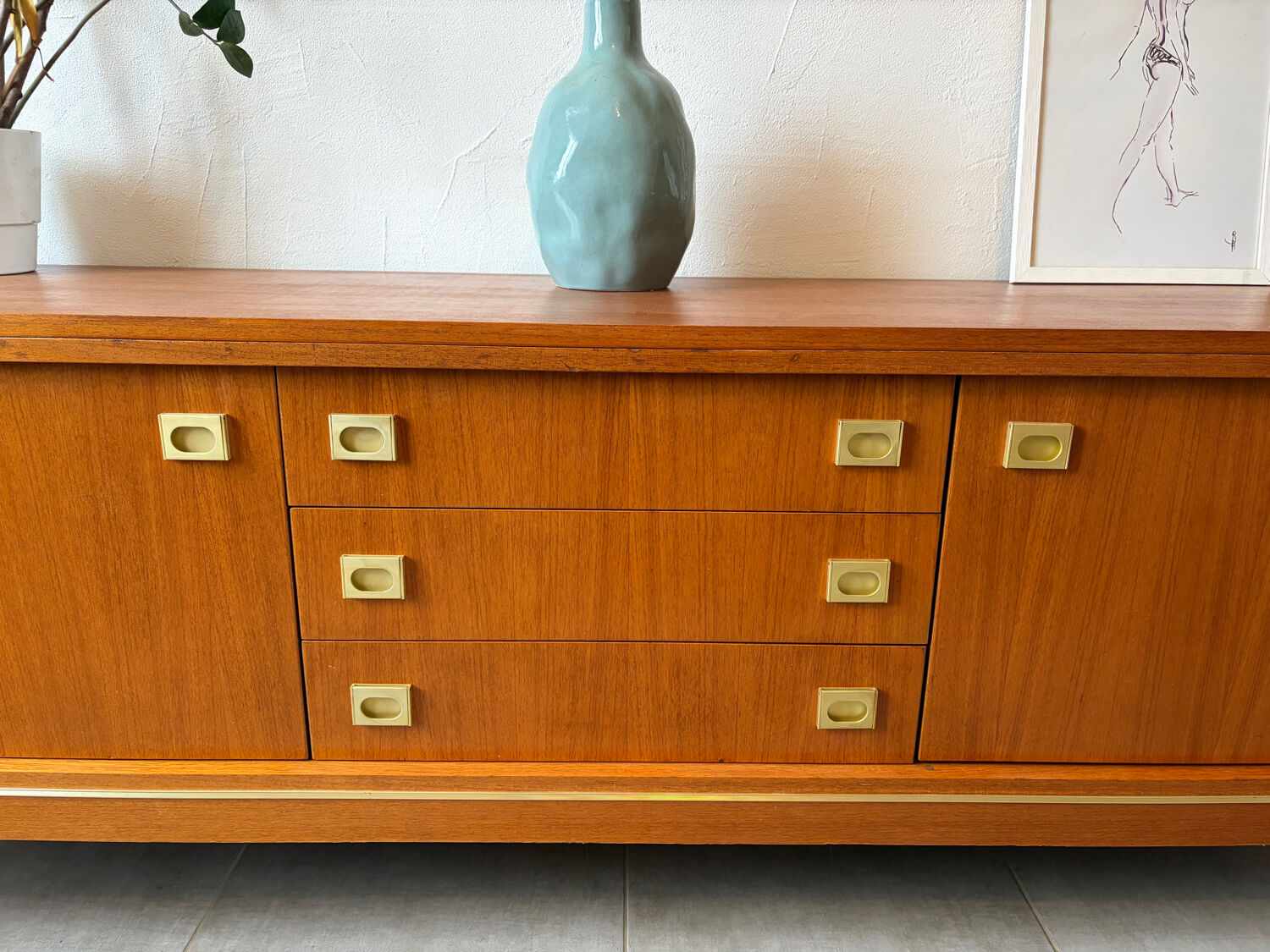 Vintage teak enfilade from the 1960s.
