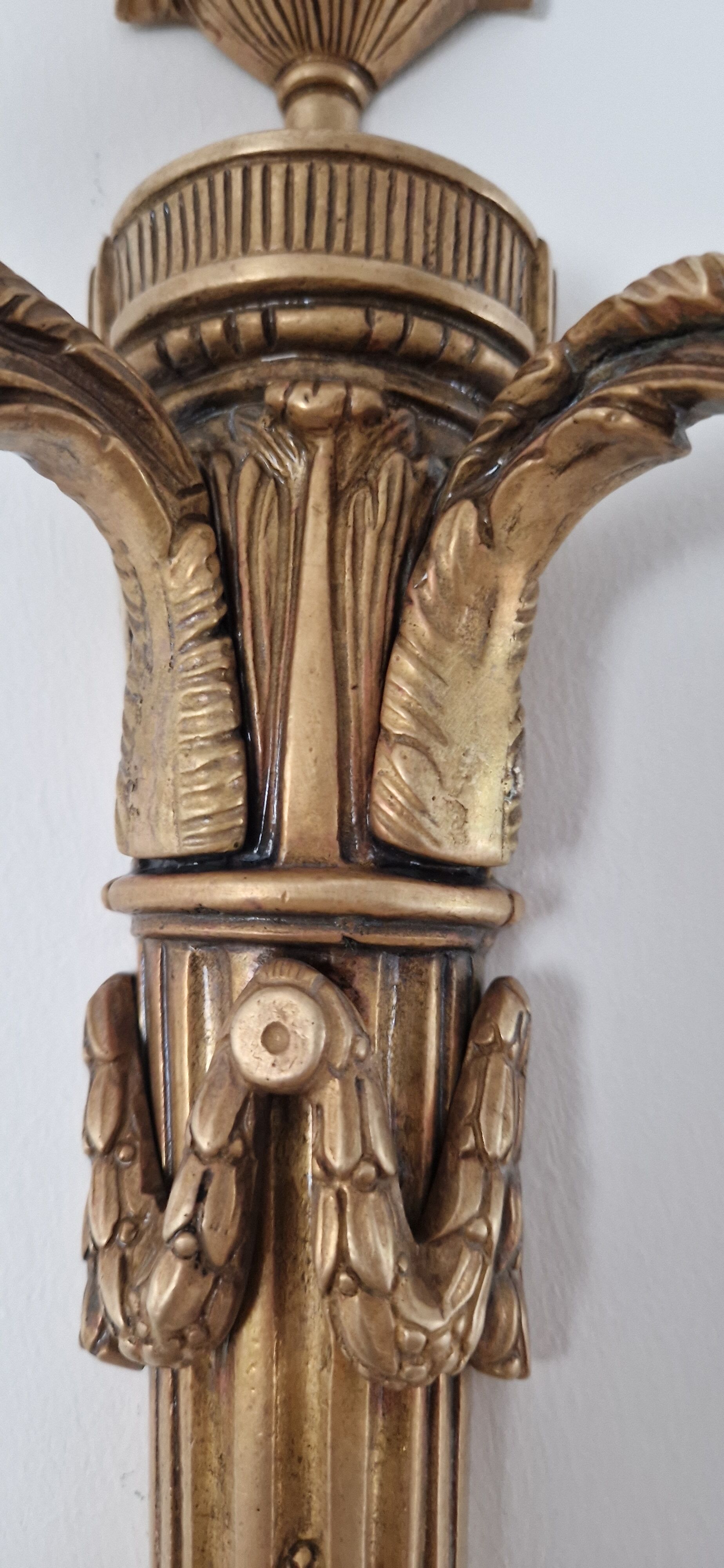 Napoleon III era bronze wall lamp