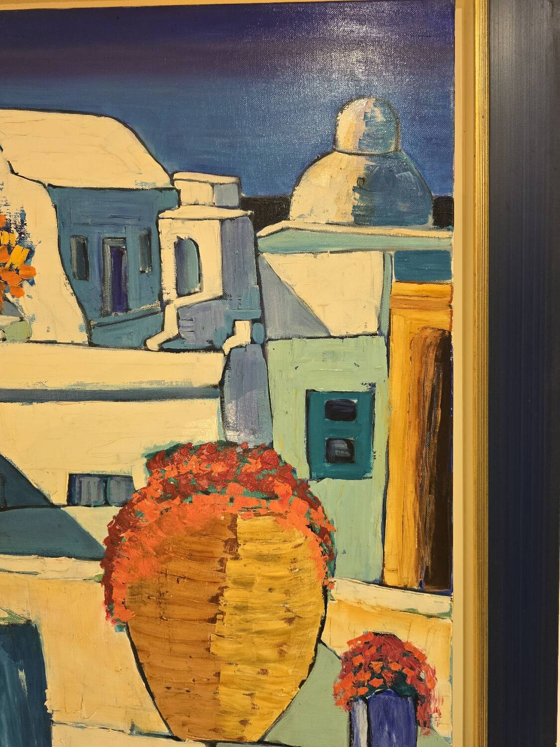 Painting "Greek Island of Mykonos" by Ghislaine Caprin