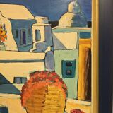 Painting "Greek Island of Mykonos" by Ghislaine Caprin