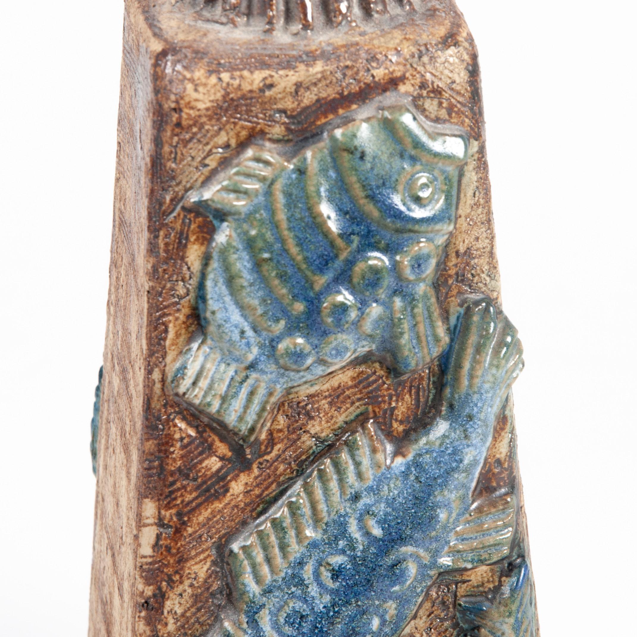 Swedish ceramic desk lamp marked Fischer, 1960