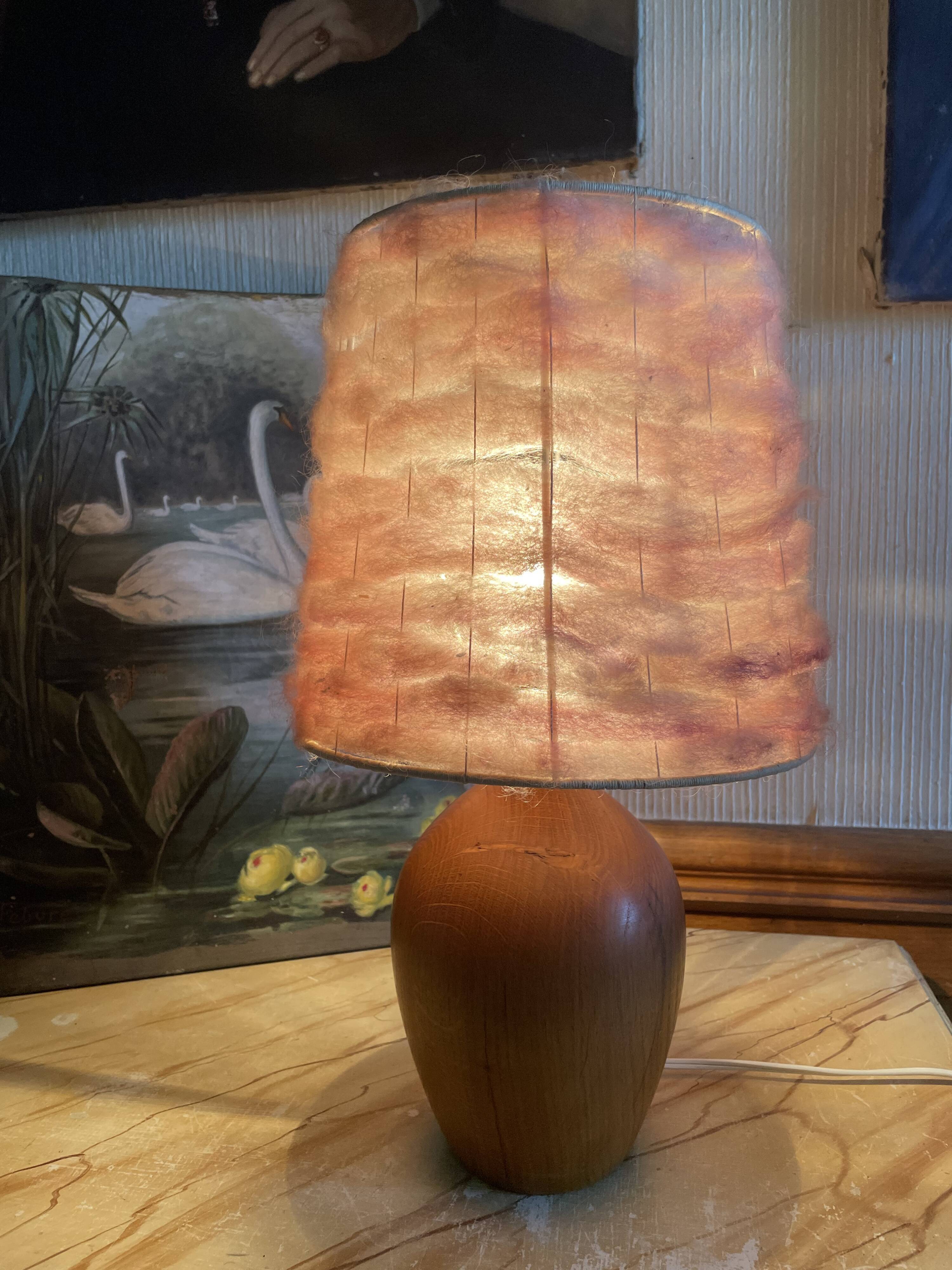 Vintage teak lamp