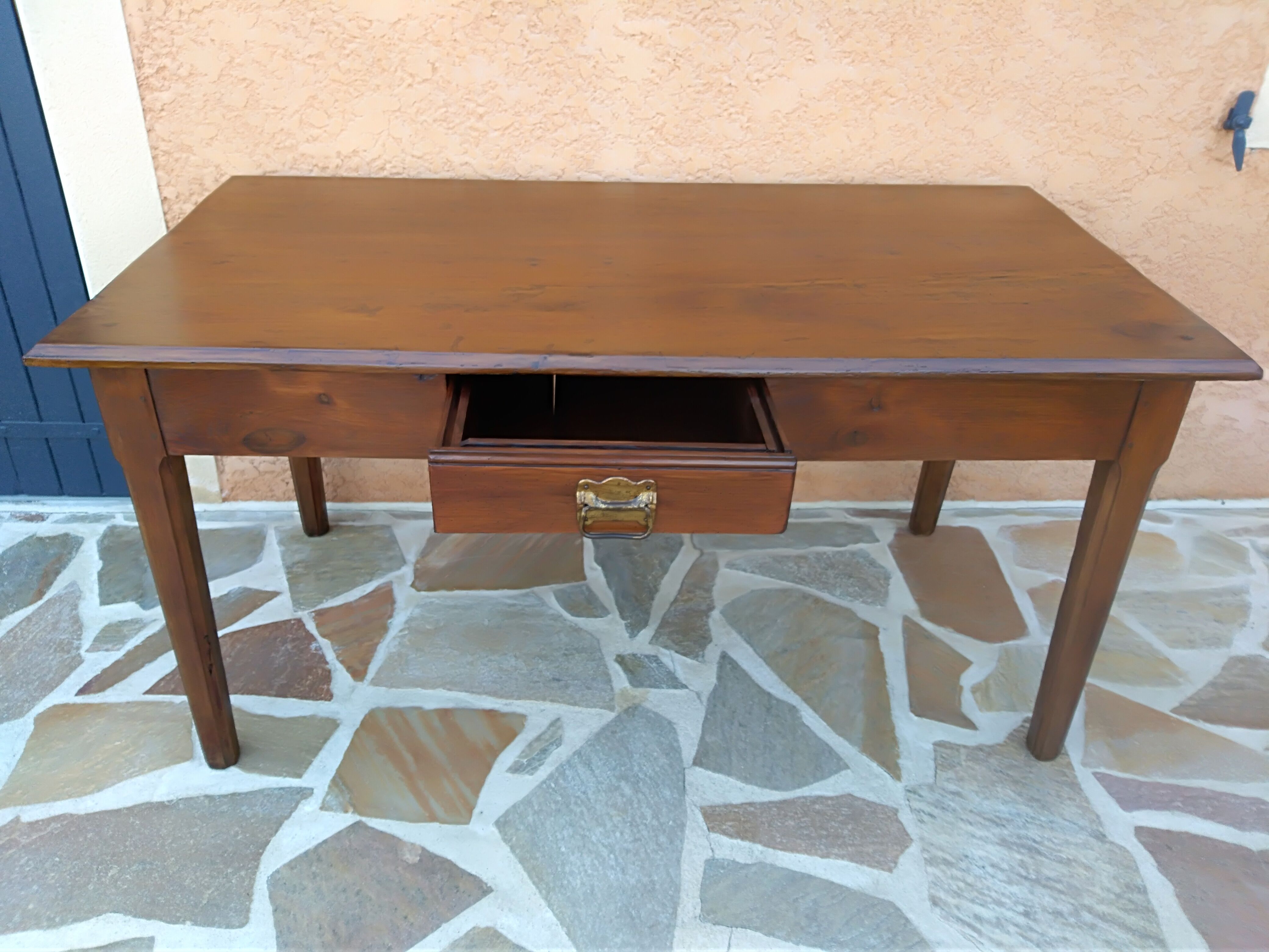 Vintage 1920s wooden farm table