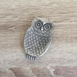 Vintage owl pewter cup