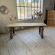 Table de ferme travail pin 1950 220cm
