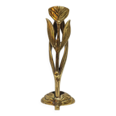 Brutalist Sculptural Candle Holder in the shape of an Iris by Heinz Goll 1960s
