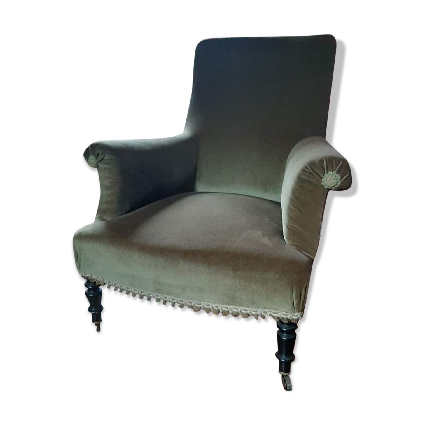 Napoleon lll velvet armchair